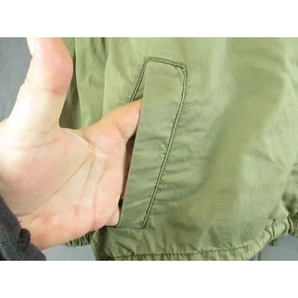 Sun Shadow Jacket Womens Medium Army Green Embroidered Bird Floral Boho L - Picture 9 of 10